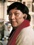 Davi Kopenawa Yanomami in London during his first trip outside Brazil, 1989